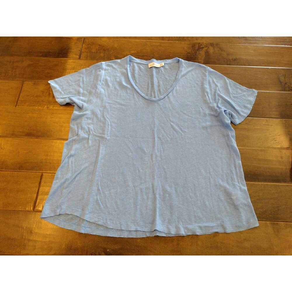 VINEYARD VINES Women's EEUC light blue short-sleeve 100% Linen top - XL - Picture 1 of 7